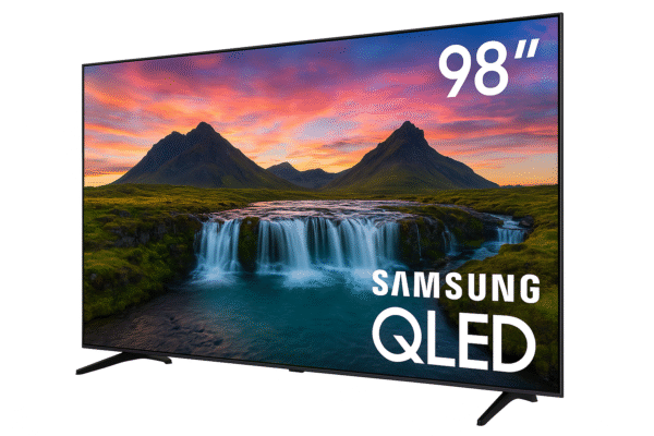 Samsung QA98Q80CAUXZN 98-Inch QLED 4K Smart TV – Quantum HDR, Full Array Local Dimming, Smart Hub Side View