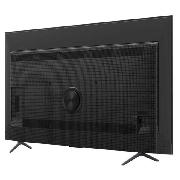 Rear view of TCL 55C655 showing back panel ports and stand