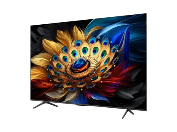 Slim bezel and side profile of TCL 75C655 Smart TV