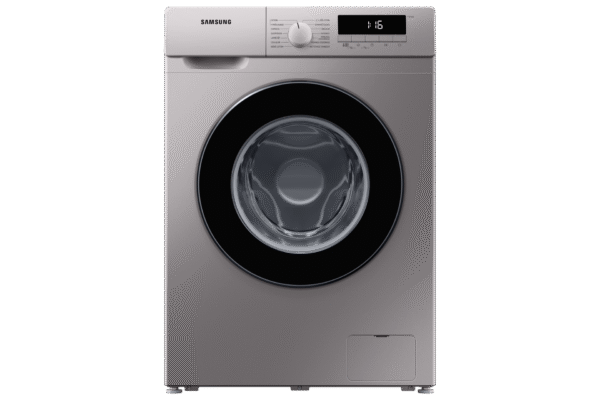Samsung WW80T3040BS/NQ 8kg front-load washer front view silver body