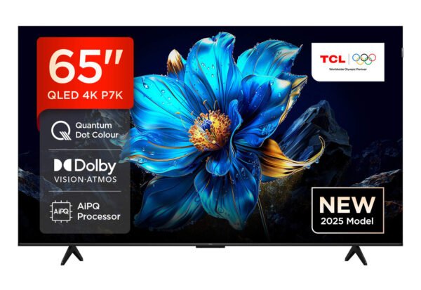 “TCL 65P7K 65-inch QLED Smart TV front view”