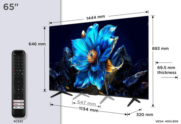 TCL 65''4K QLED Smart TV -65P7K - Image 4