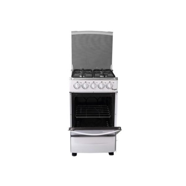 Royal 4 Burner Gas Cooker –Durable Standing with Oven & Grill-RG-C40BW - Image 3